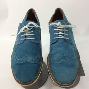 Red Herring 8 Blue Suede Wingtip Brogue Shoes